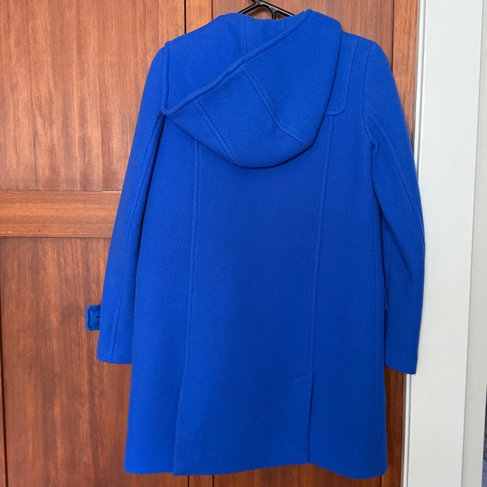 J. Crew Bold Cobalt Blue Wool Stadium Coat - Picture 7 of 7